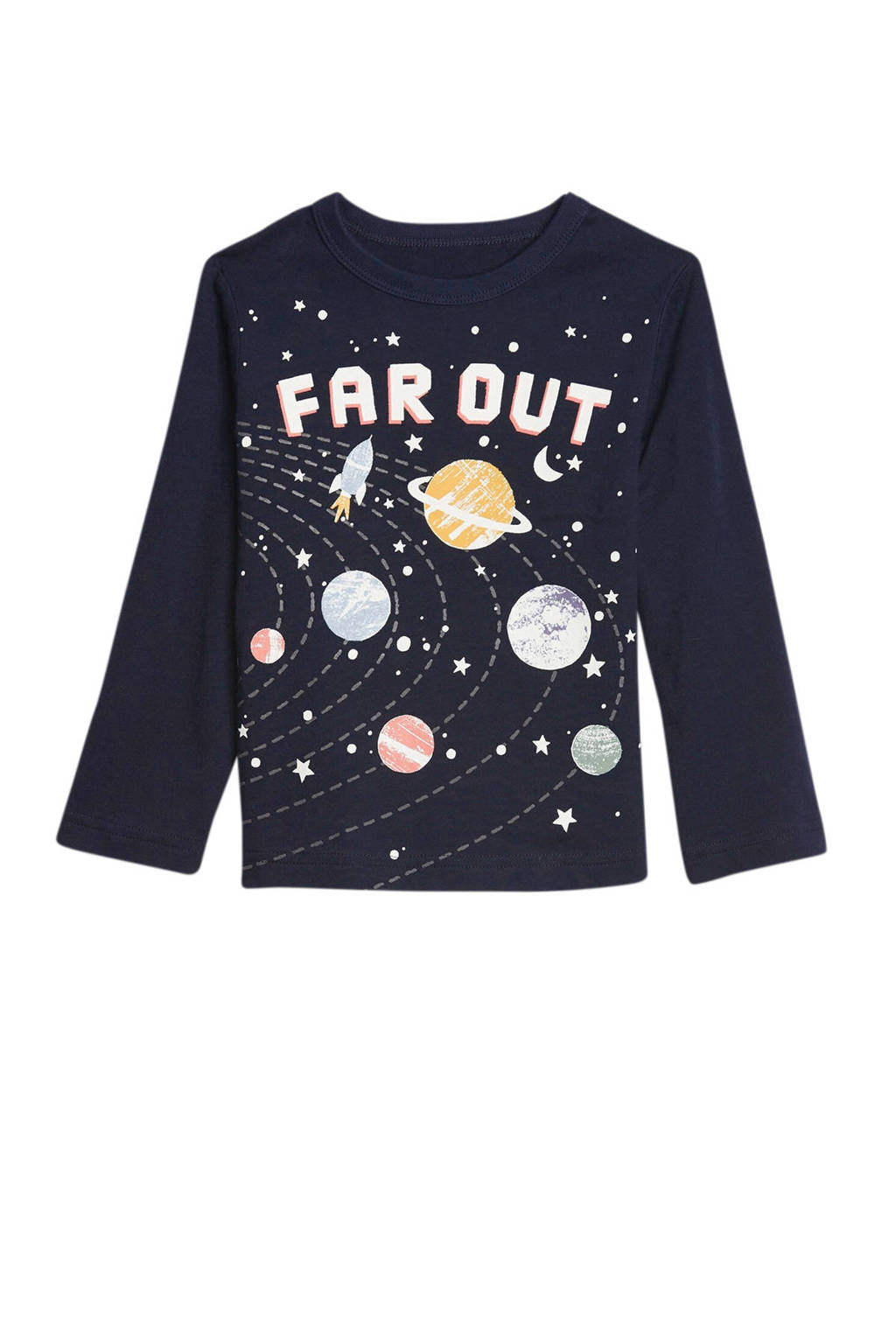 GAP longsleeve met printopdruk blauw, Blauw