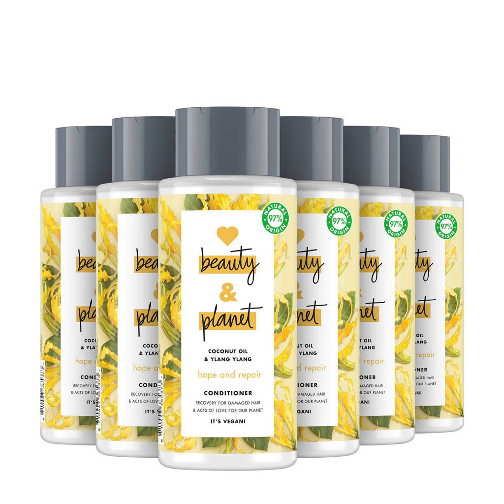 Love Beauty and Planet Coconut Oil & Ylang Ylang Hope and Repair conditioner- 6 x 400 ml