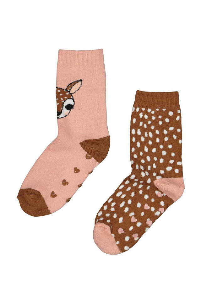 HEMA sokken - van 2 roze/bruin | wehkamp