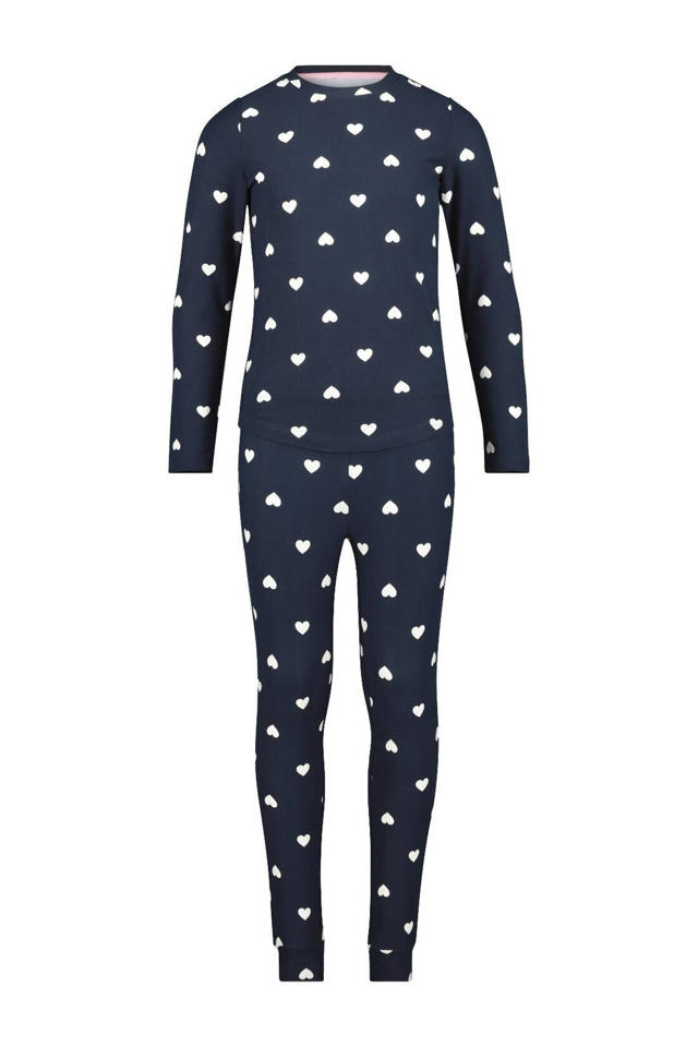 HEMA pyjama donkerblauw/wit | wehkamp
