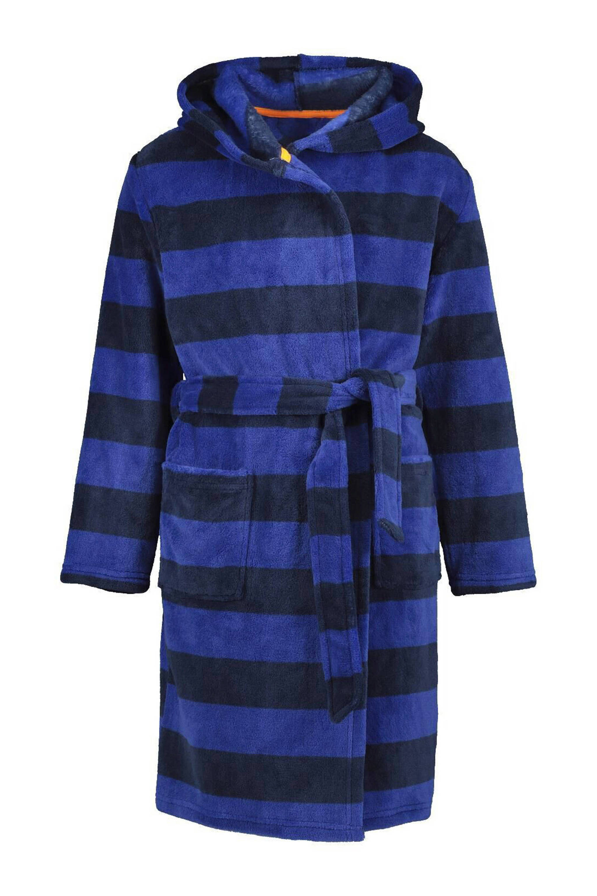 HEMA fleece badjas streep blauw wehkamp