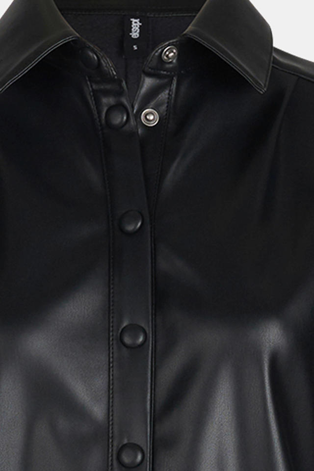 Bewust worden ernstig Ellendig Shoeby imitatieleren blouse zwart | wehkamp