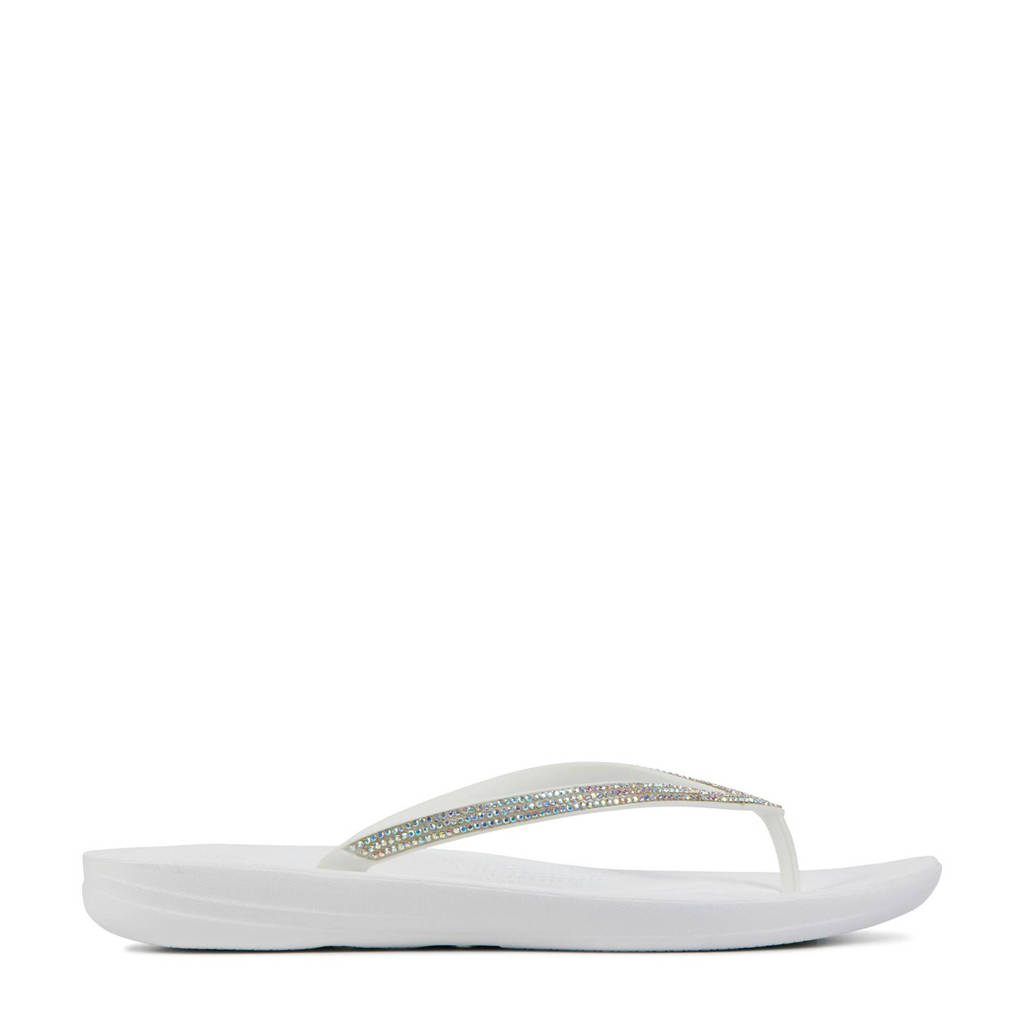TM Iqushion Sparkle teenslippers met strass steentjes wit | wehkamp