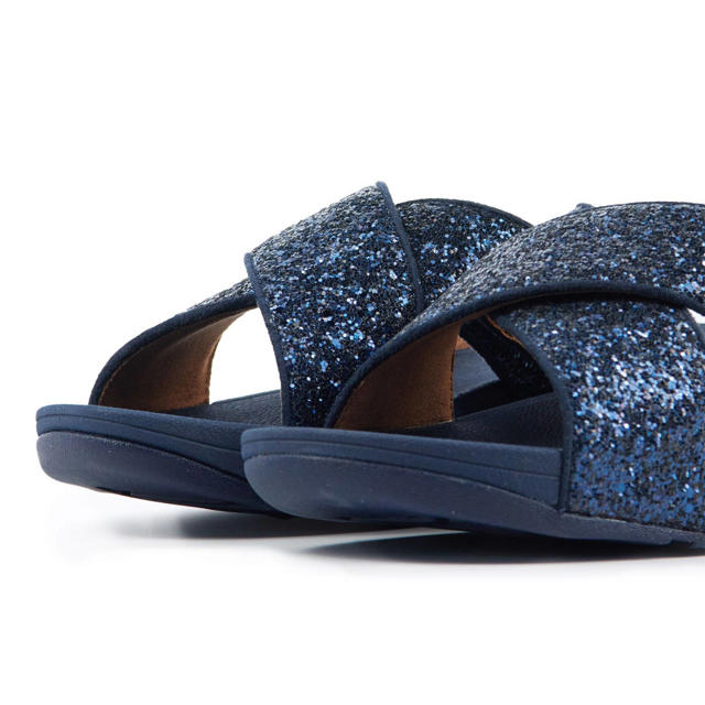 Aap overzien Bijzettafeltje FitFlop TM Lulu Slide Glitter slippers met glitters blauw | wehkamp
