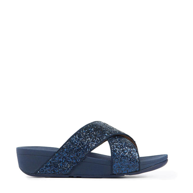 FitFlop TM Lulu Slide slippers met blauw | wehkamp