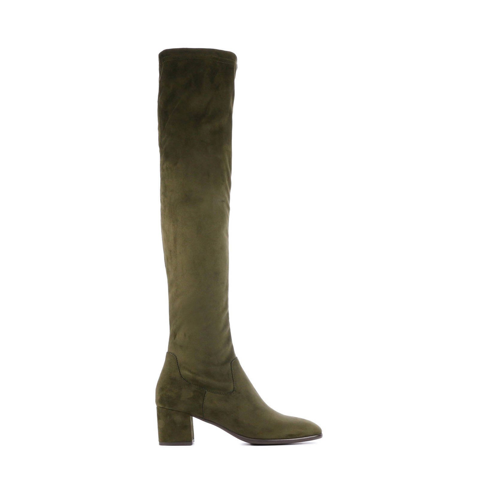 Quilla suède overknee laarzen groen Quilla suède overknee laarzen groen