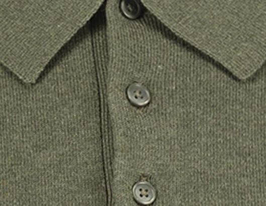 HEMA fijngebreide slim fit polo Joe olijfgroen | wehkamp