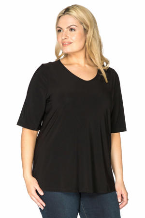 T-shirt van travelstof DOLCE zwart