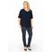 YOEK T-shirt van travelstof DOLCE donkerblauw