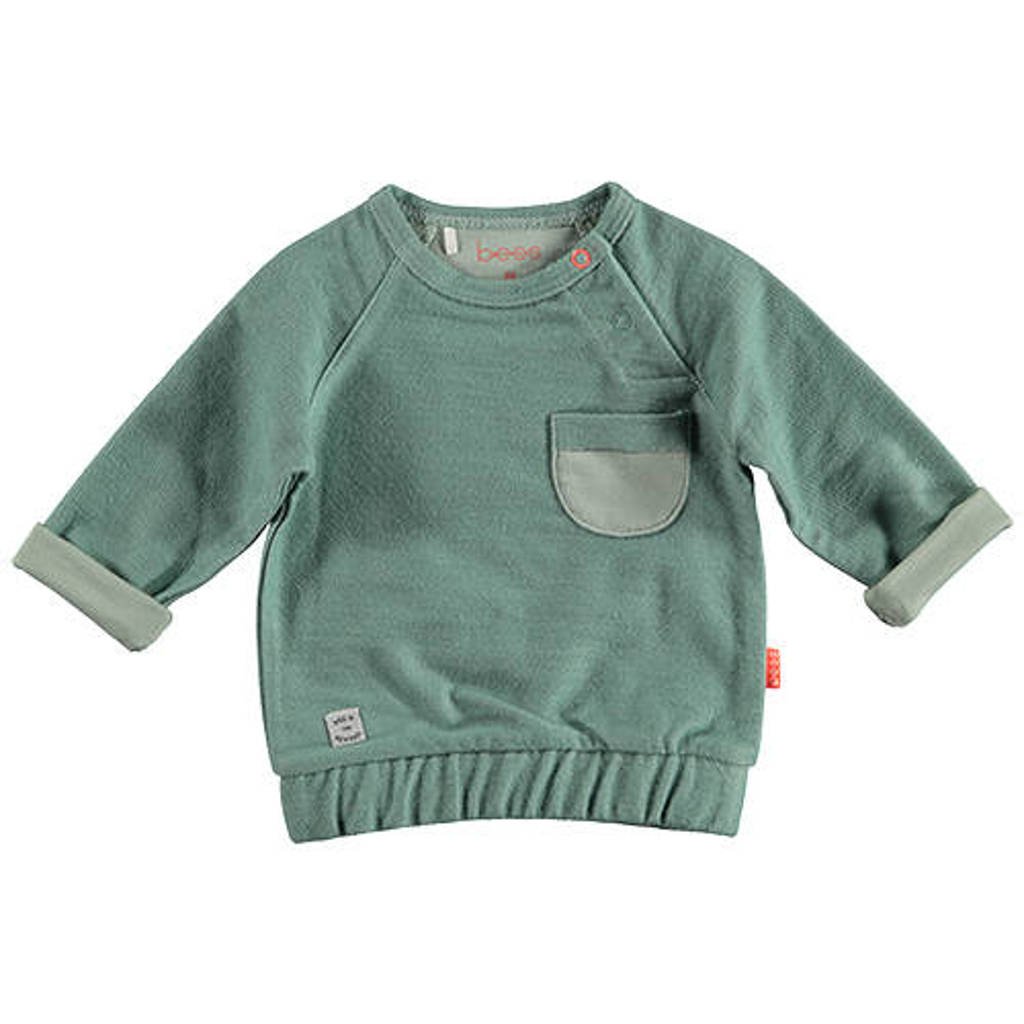 B.E.S.S baby sweater groen, Groen
