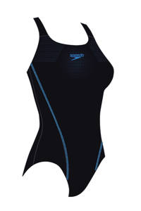 Speedo Endurance10 sportbadpak Medalist zwart/blauw, Zwart/blauw