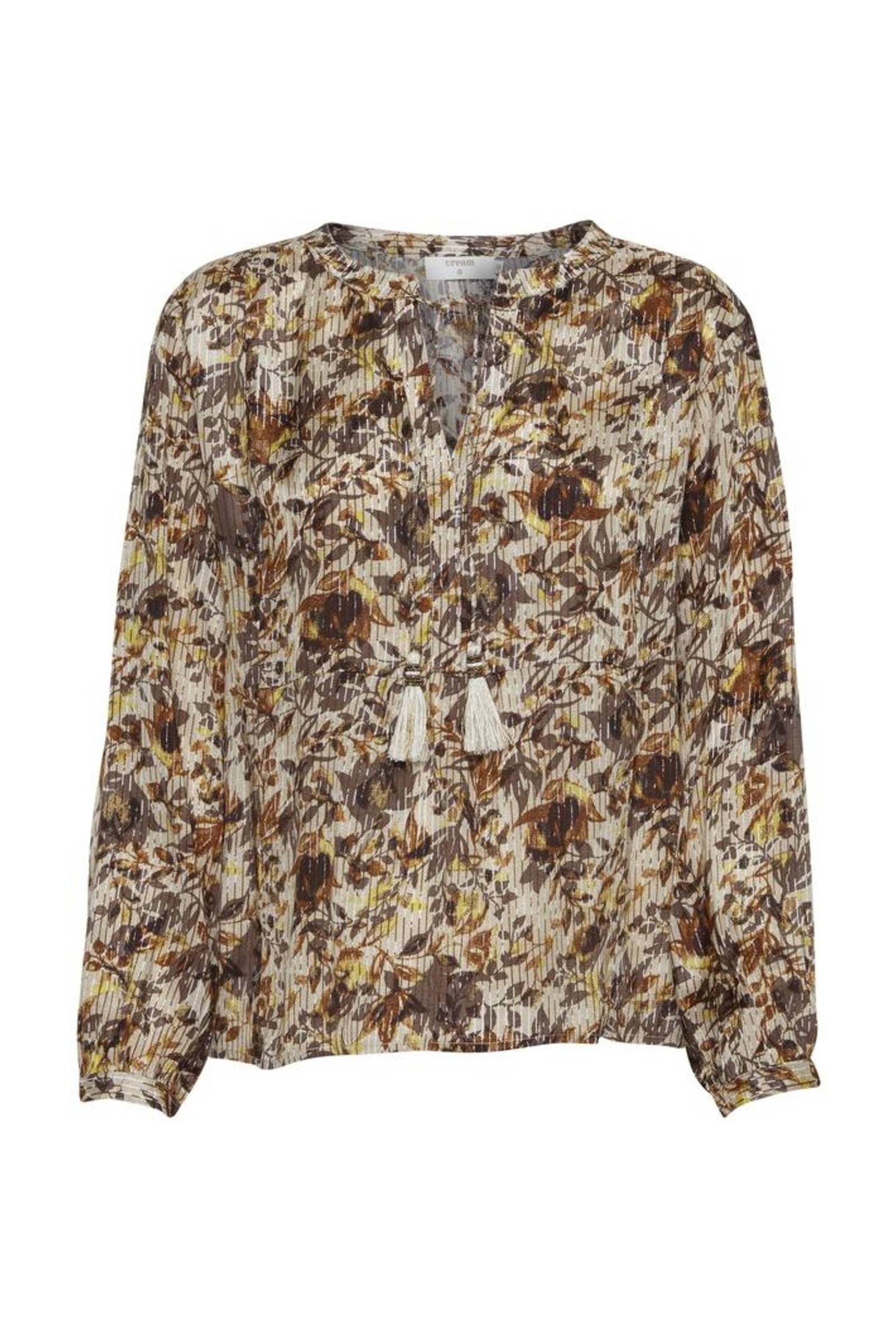 Cream blouse AugustaCR Blouse met all over print multi online kopen
