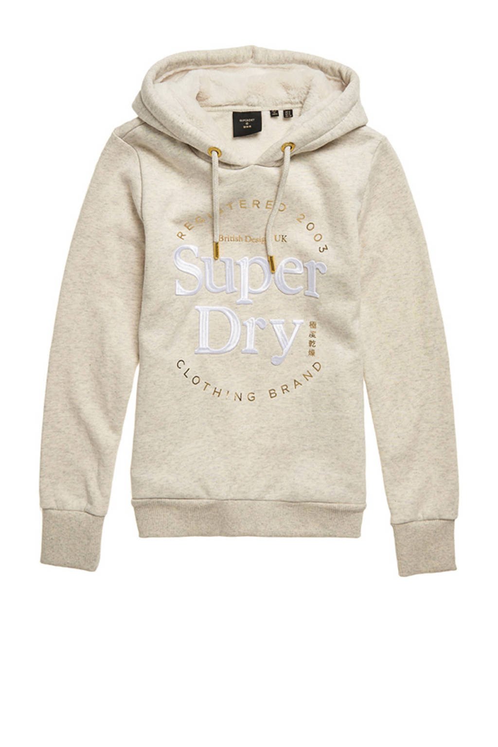 Superdry hoodie met logo beige, Beige