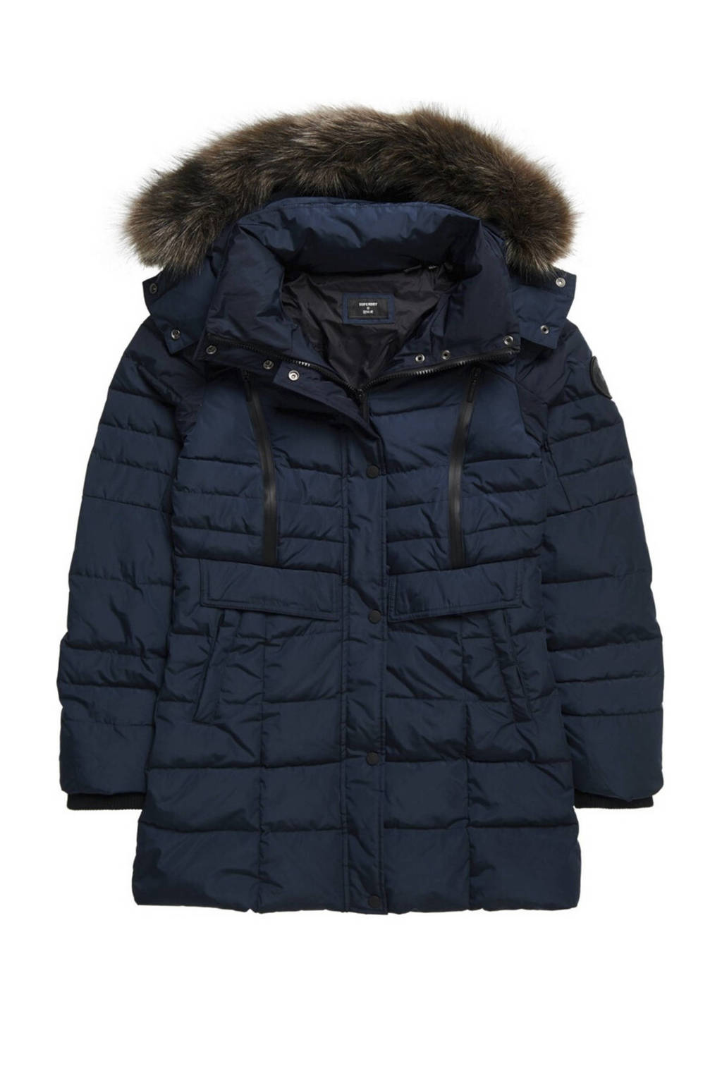 Superdry parka jas blauw, Blauw