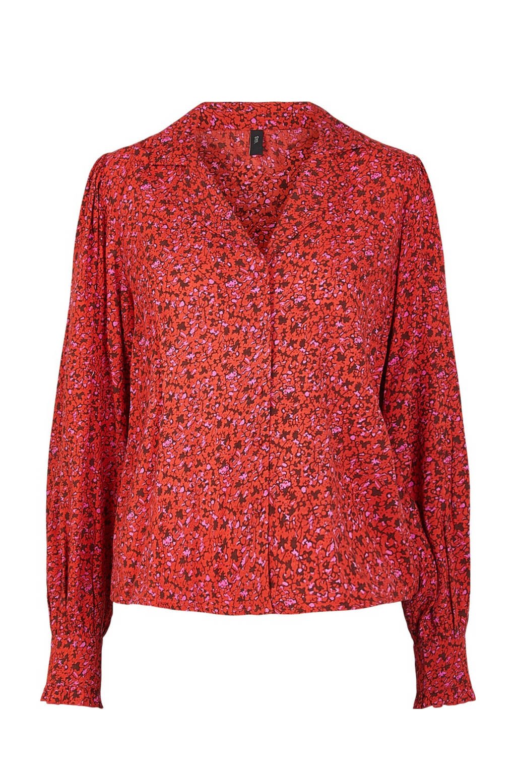 Y.A.S blouse met all over print rood, Rood