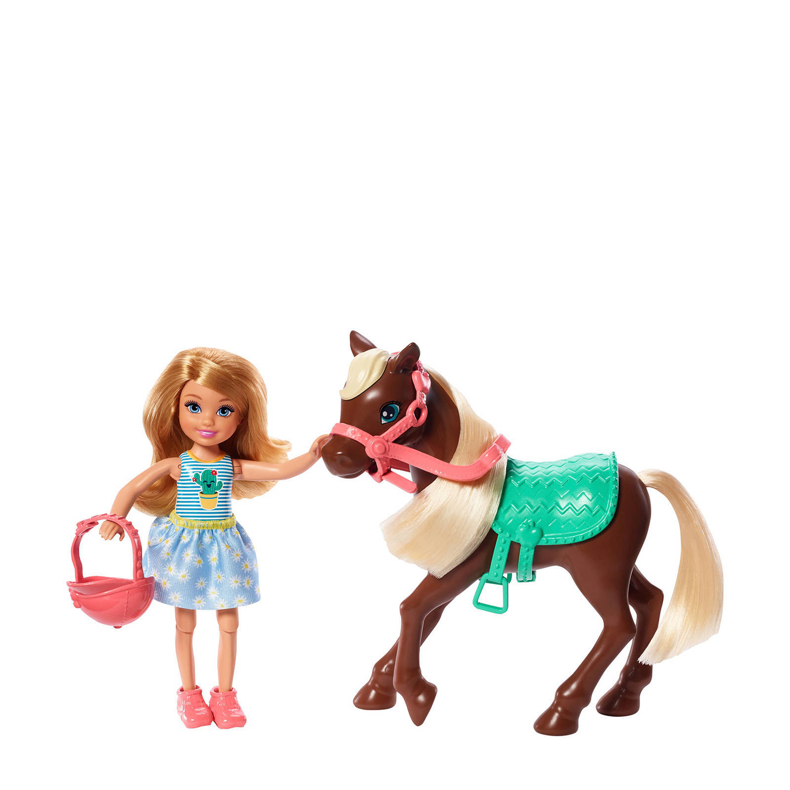 Barbie Tienerpop Chelsea & Pony 15 Cm Bruin/blauw 4 delig online kopen