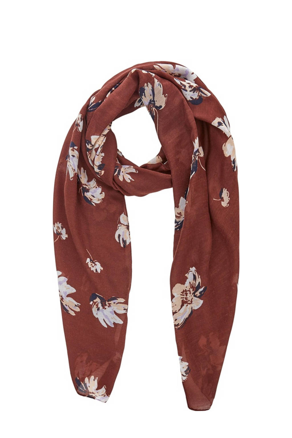 PIECES sjaal met all-over print roodbruin, Roodbruin