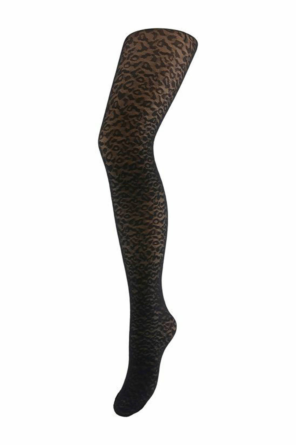 PIECES panty met panterprint 40 denier zwart, Zwart