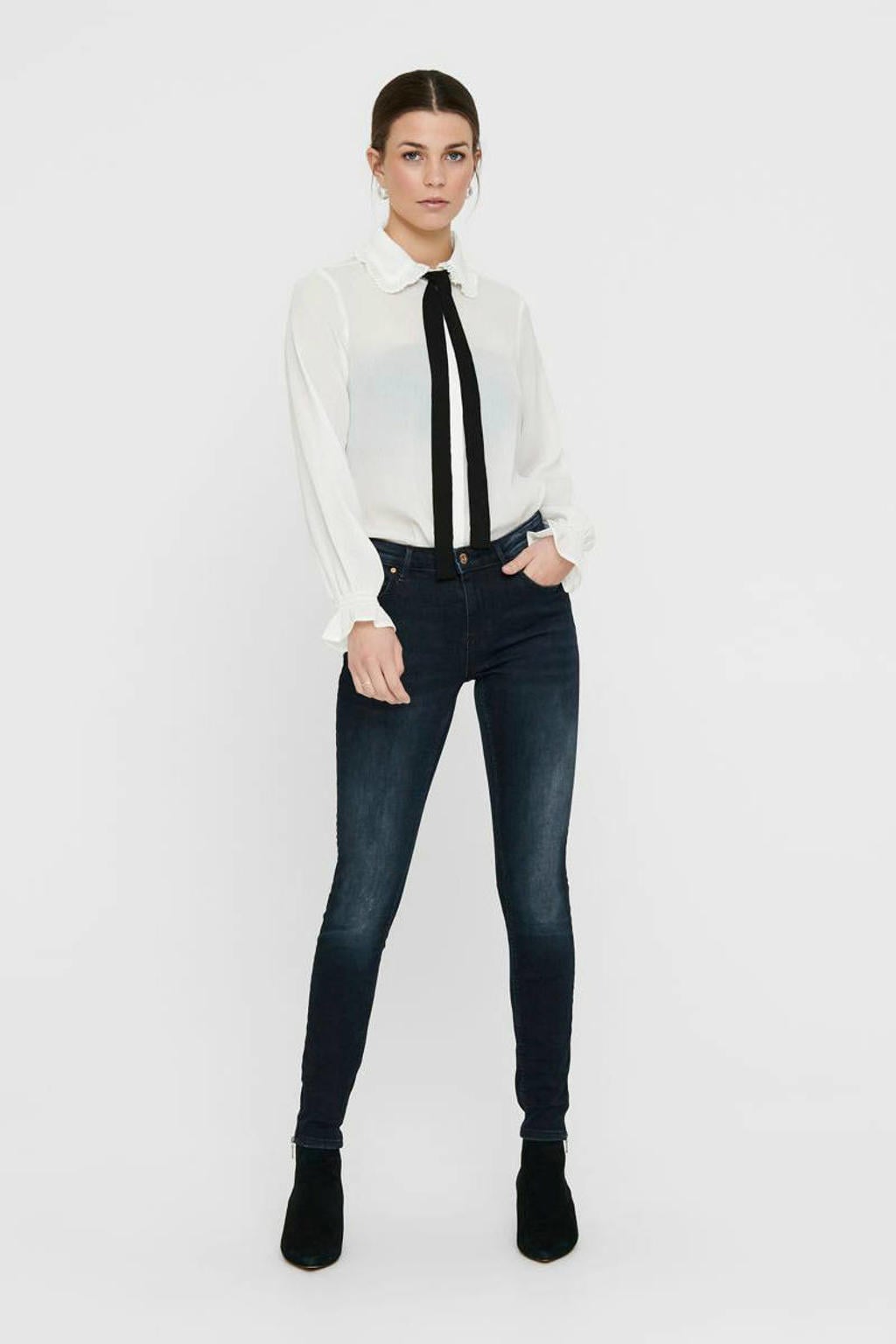 ONLY cropped skinny jeans ONLKENDELL dark blue denim