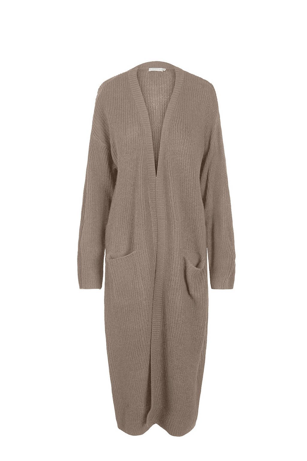PIECES vest taupe, Taupe