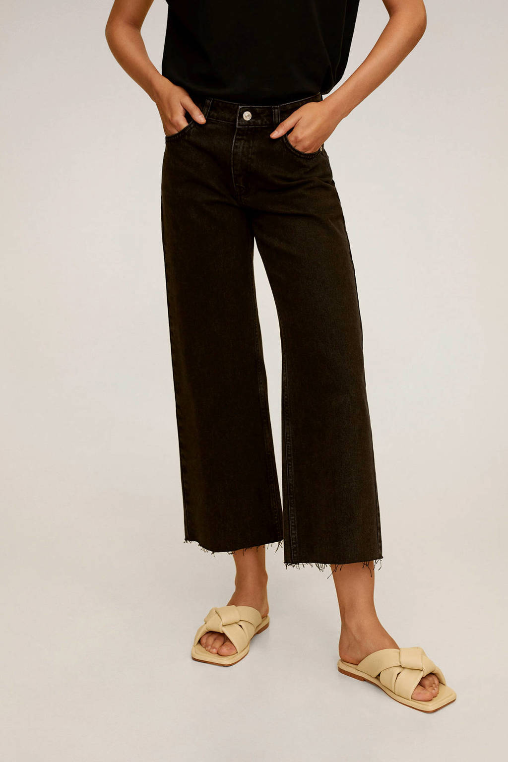 Mango Culotte Jeans Black Denim Wehkamp