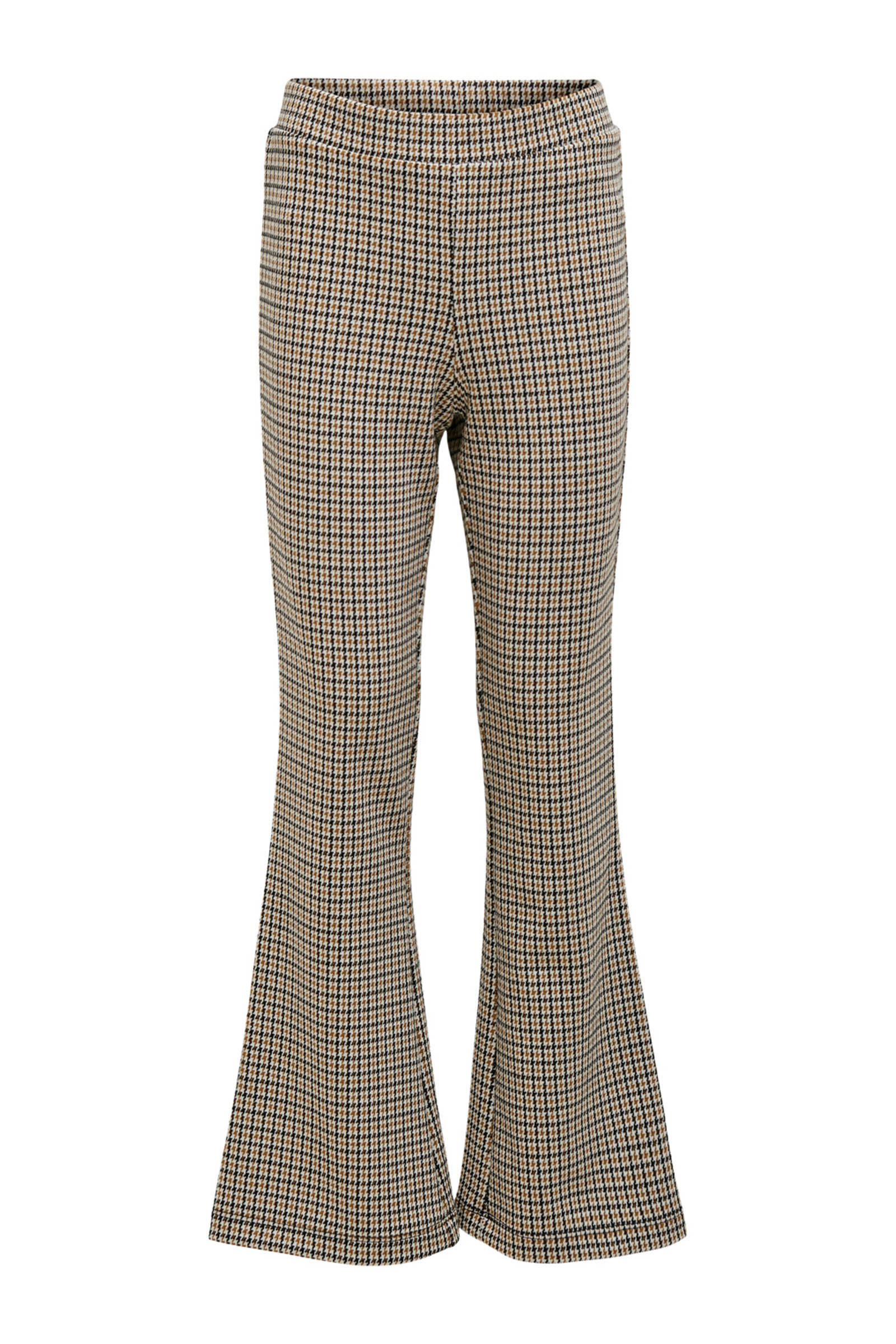 KIDS ONLY geruite flared broek Crystal ecru | wehkamp