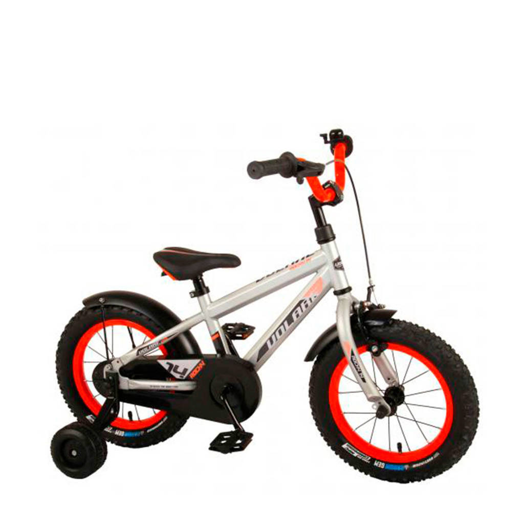 Volare kinderfiets 14 inch Zilver Rocky kinderfiets jongens 14 inch zilver Prime Collection