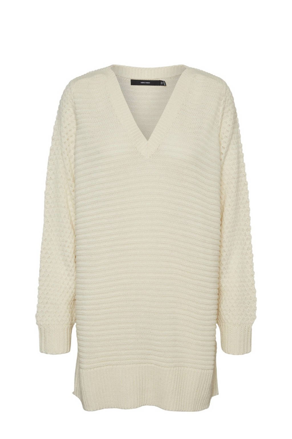 VERO MODA CURVE gebreide trui Surfpurl ecru, Ecru