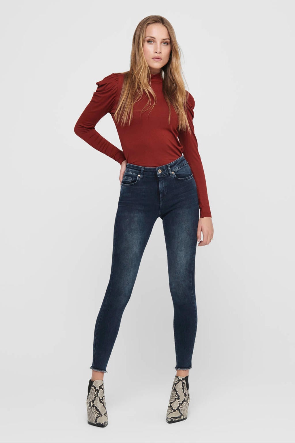 ONLY skinny jeans ONLBLUSH blue black denim regular