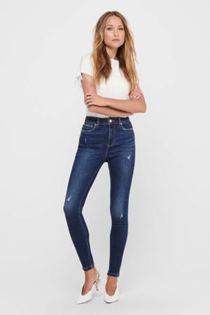 high waist skinny jeans ONLMILA dark blue denim