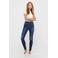 ONLY high waist skinny jeans ONLMILA dark blue denim