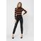 ONLY cropped coated straight fit broek ONLEMILY zwart