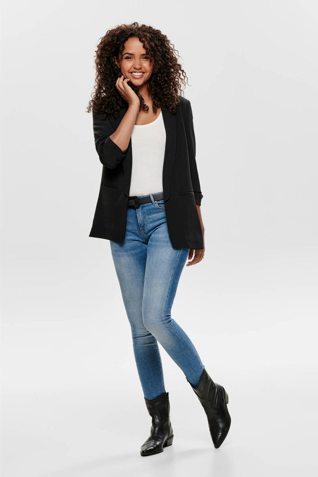 ONLY blazer ONLELLY met plooien zwart