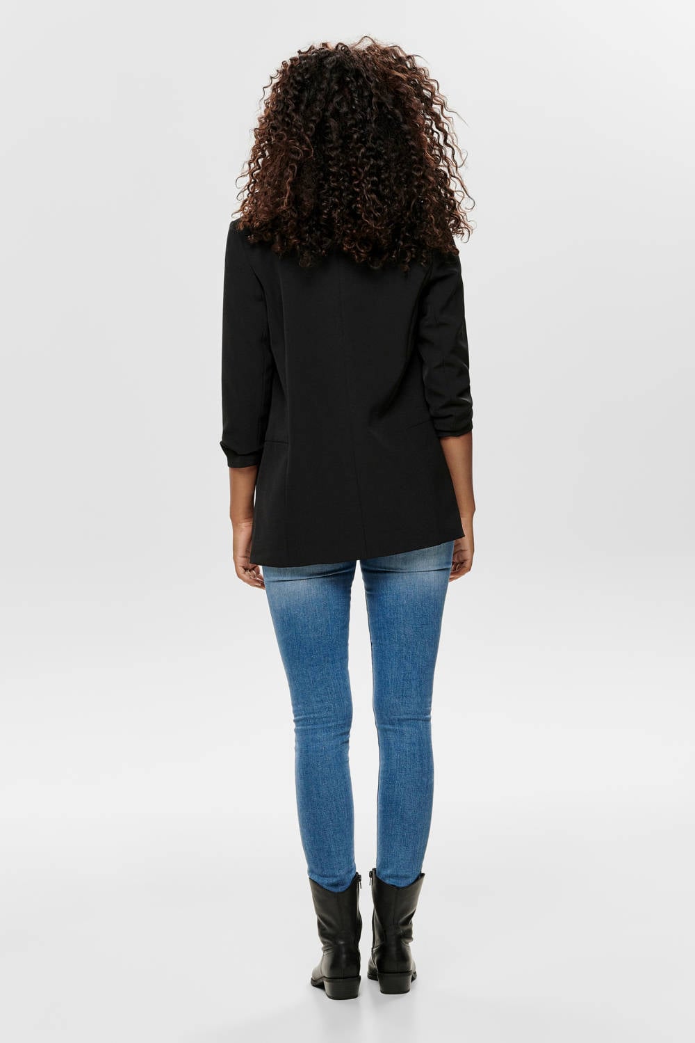 ONLY blazer ONLELLY met plooien zwart | wehkamp