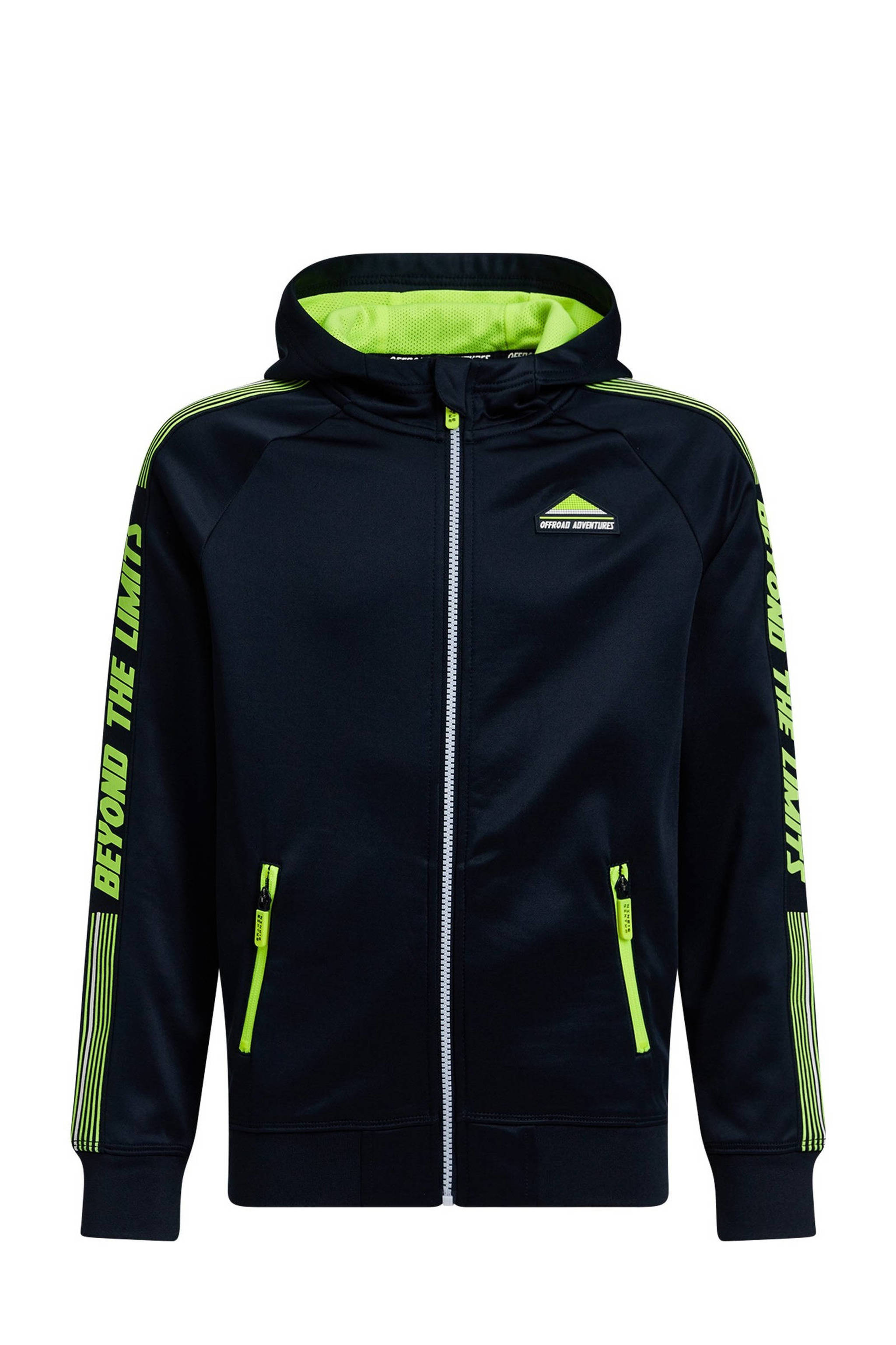 We Fashion Vest Met Tekst Donkerblauw Groen Wehkamp