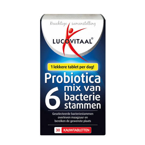 Lucovitaal Probiotica 6 bacterie stammen - 30 kauwtabletten