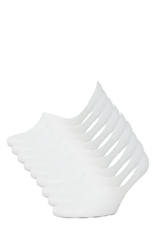 no-show sneakersokken Bamboo - set van 9 wit