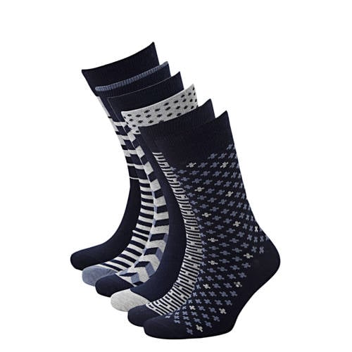 Apollo sokken - set van 6 marine/grijs afbeelding