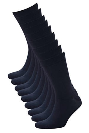 sokken Bamboe - donkerblauw (set van 9)