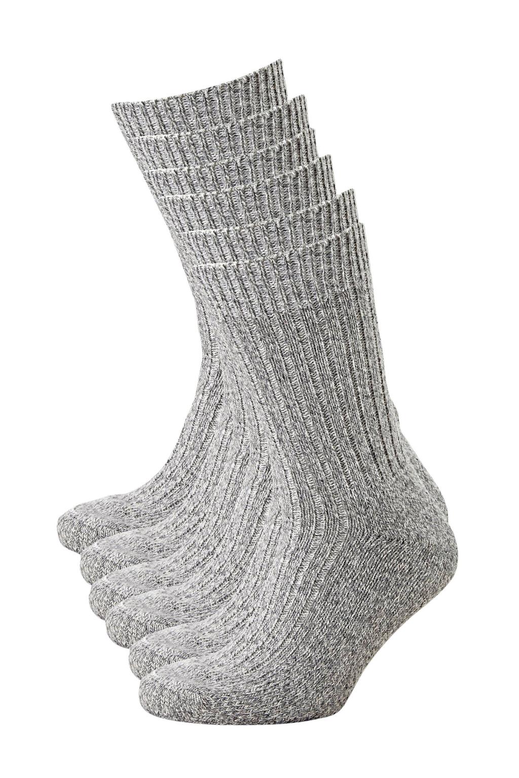 Apollo sokken Norwegian - grijs (set van 6)