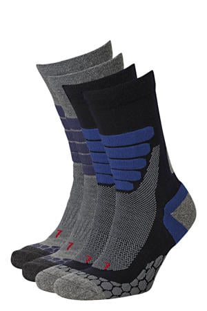 wandelsokken - blauw (set van 4)