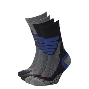 wandelsokken - blauw (set van 4)