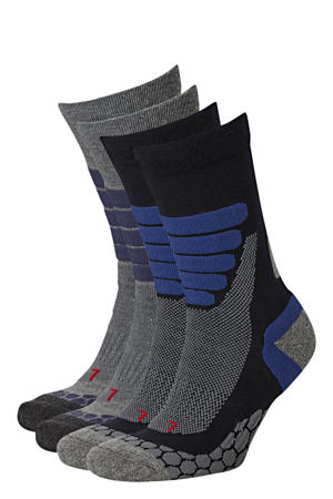 wandelsokken - blauw (set van 4)