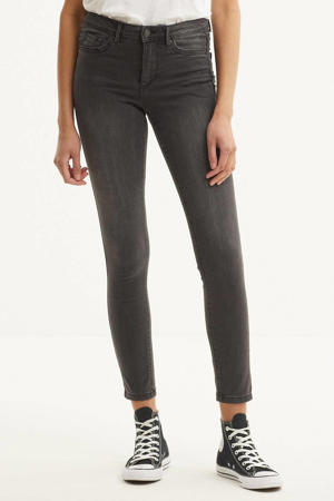 mid waist skinny jeans VMTANYA dark grey denim