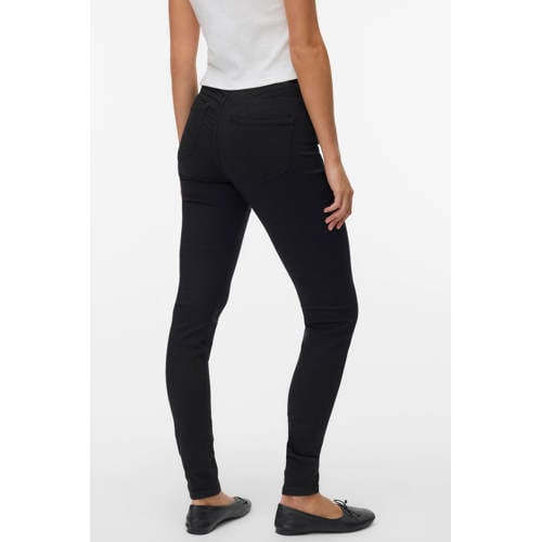 VERO MODA mid waist skinny jeans VMTANYA black afbeelding
