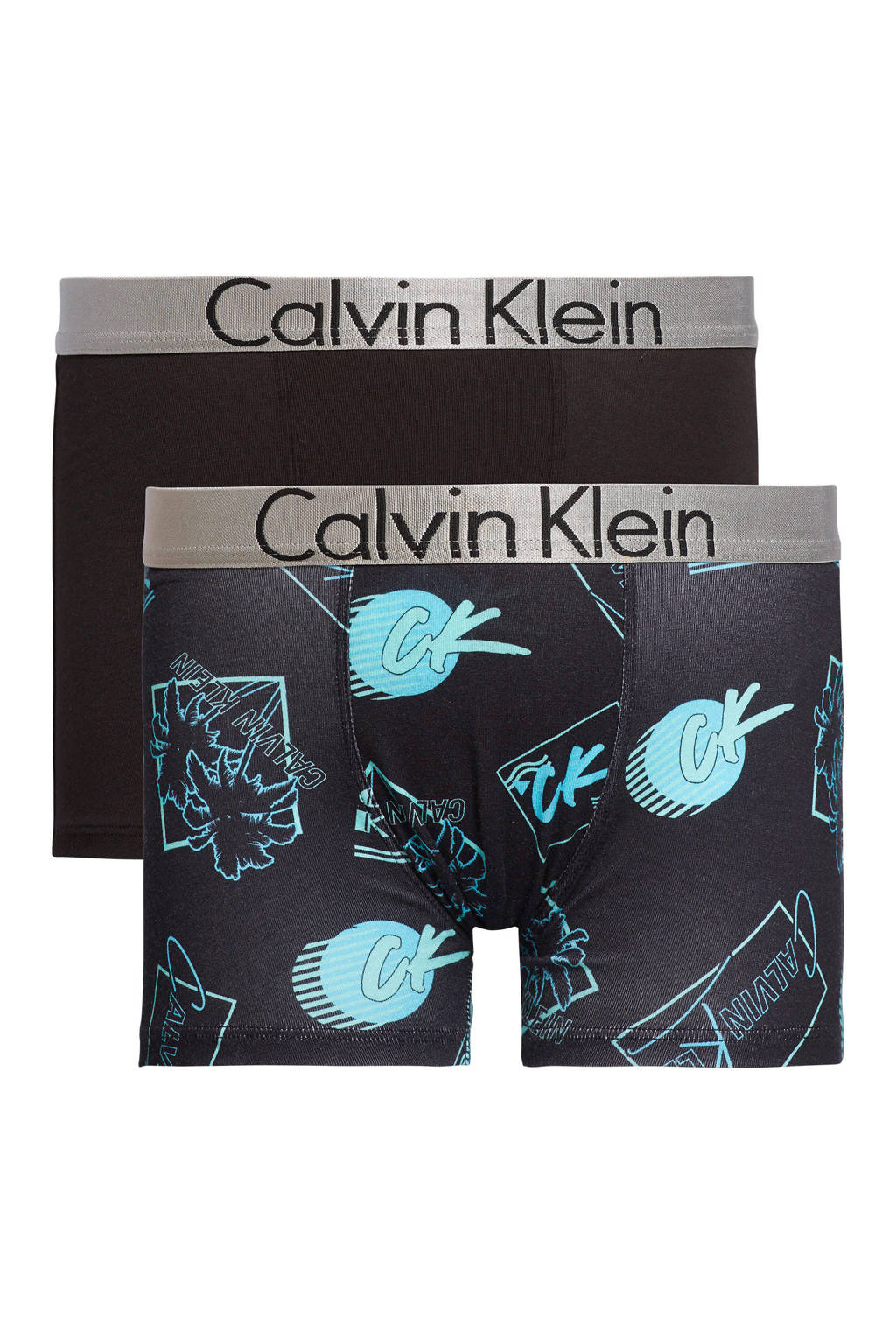 CALVIN KLEIN boxershort - set van 2 zwart/blauw, Zwart