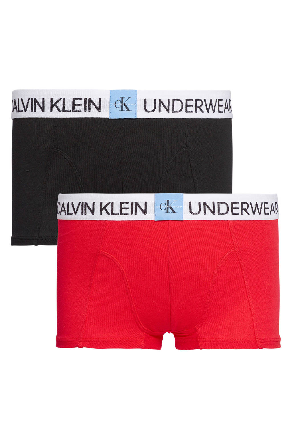 CALVIN KLEIN boxershort - set van 2 rood/zwart, Zwart/rood