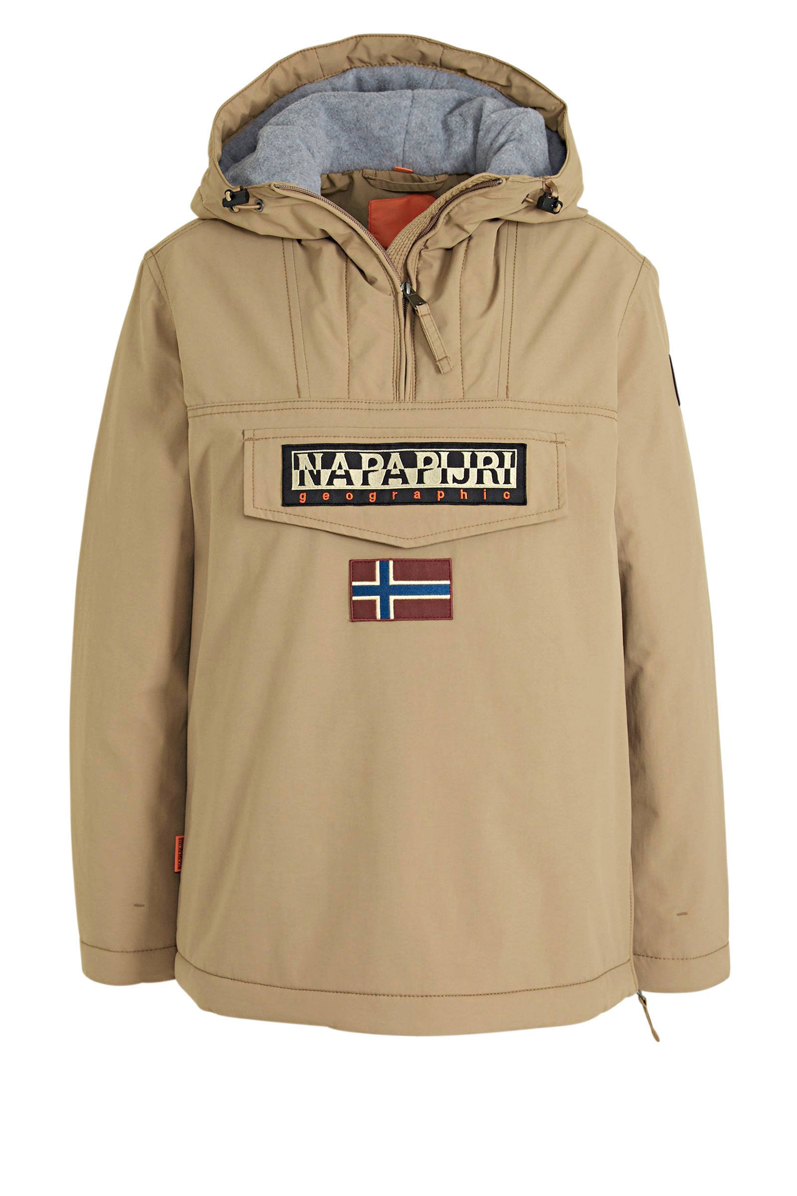 Napapijri gewatteerde jas RAINFOREST W PKT 3 BLU MARINE met Napapijri gewatteerde winterjas Rainforest PKT met logo