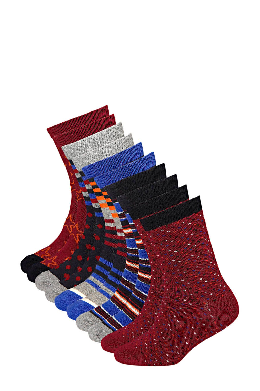 Apollo sokken (10 paar) rood, Rood