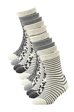 sokken  - set van 10 grijs